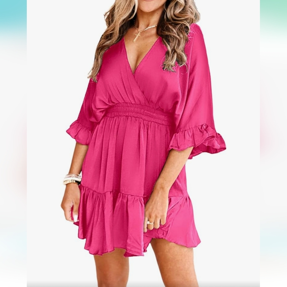 Women's V Neck Casual Dress
